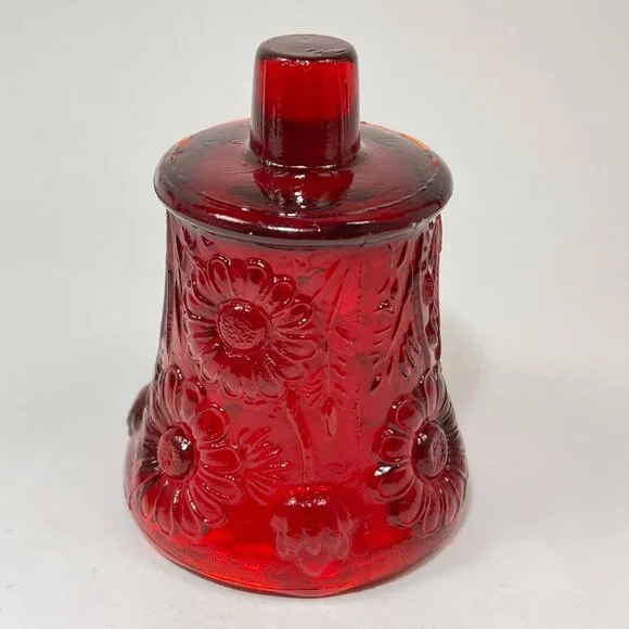 Vtg Homco Daisy Floral Red Glass Peg Votive Candle Holder Home Interiors Glows - Picture 6 of 15